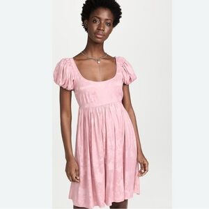 By TiMo Celebration Jacquard Open Back Mini Dress in pink Size Medium